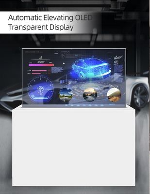3D 55 인치 투명한 OLED 터치 스크린 데스크톱 디지털 사이니지 모니터 디스플레이