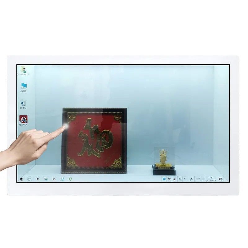 32인치 투명한 LCD 쇼케이지 TFT 고 밝기 터치 스크린 캐비닛