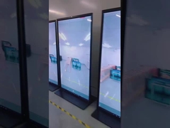 75인치 바닥 기판 전체 화면 광고 디스플레이 178° 전망 각 450cd/m2 밝기