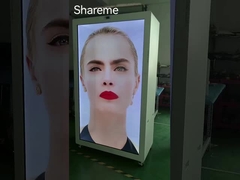 86 인치 터치 스크린 투명 LCD 박스 디스플레이 쇼케이스 광고 플레이어