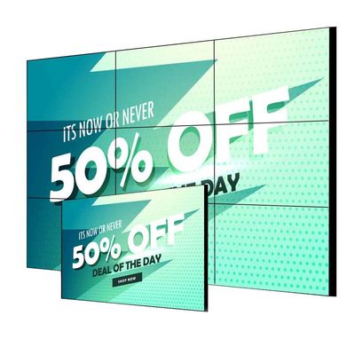 울트라 좁은 가장자리 UHD LCD 스플라이싱 스크린 55 인치 3.5mm 실내 비디오 벽 디스플레이