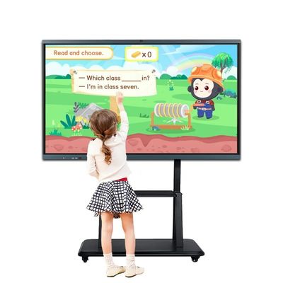 교육용 휴대용 LCD 인터랙티브 평면 패널 86 인치 스마트 블랙보드