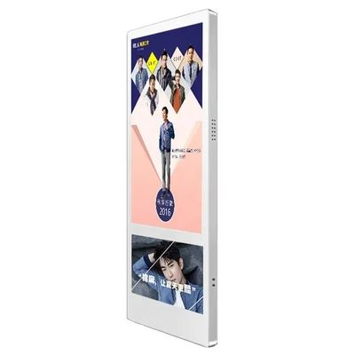 18.5+10.1인치 LCD 벽에 장착된 엘리베이터 광고 디스플레이 50W 전력 및 디지털 사이니지를 위한 알루미늄 합금 구조