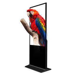 55 인치 바닥 서 있는 4K LCD 광고 디스플레이 1920x1080 해상도로 디지털 사이니지 비디오 벽