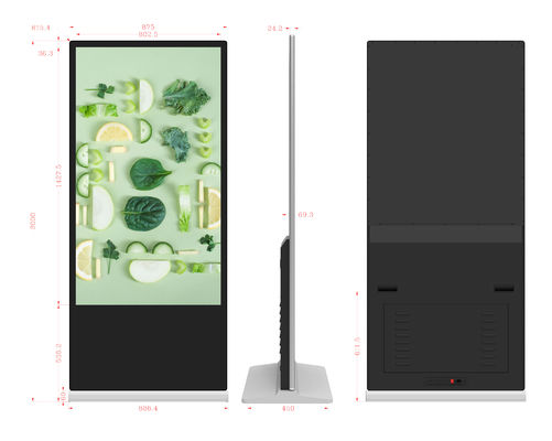 65 인치 터치 스크린 디지털 사이니지 디스플레이 고 밝기 LCD 광고 바닥 서있는 키오스크