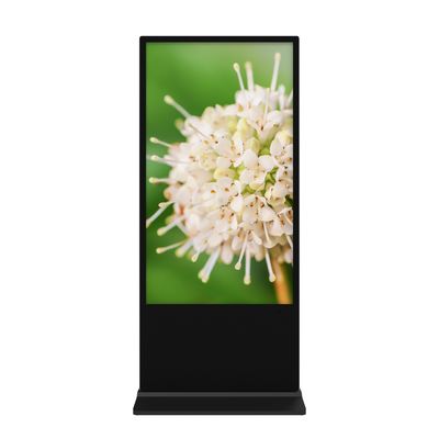4K 해상도 및 안드로이드 OS를 갖춘 75인치 수직 플로어 스탠딩 LCD 광고 디스플레이