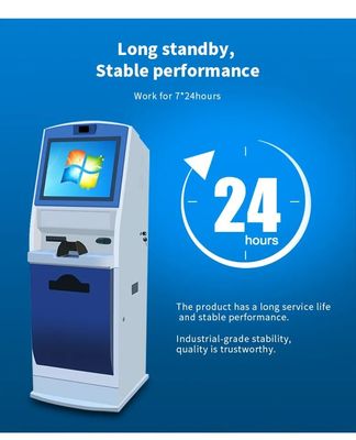 19인치 터치 스크린 키오스크, 인텔 코어 i3/i5/i7 프로세서 및 1920*1080 해상도, 셀프 서비스 터미널용