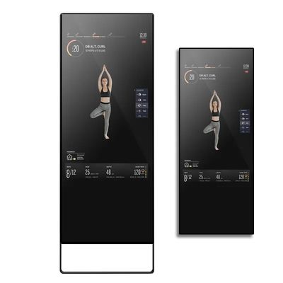안드로이드 7.1 RK3288 및 사용자 정의 밝기 LCD 광고 디스플레이와 함께 43 인치 스마트 피트니스 미러