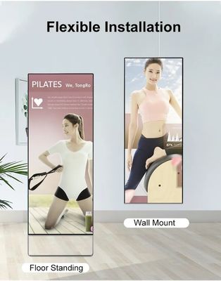 안드로이드 7.1 RK3288 및 사용자 정의 밝기 LCD 광고 디스플레이와 함께 43 인치 스마트 피트니스 미러