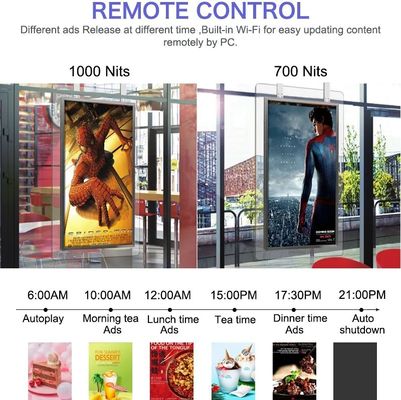 55인치 듀얼 스크린 고휘도 광고 디스플레이 LCD 플레이어 (1500 니트 밝기)