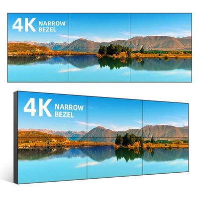 55인치 LCD 스플라이싱 월, 500cd/m2 밝기 및 1920*1080 해상도 터치스크린 비디오 월 디스플레이