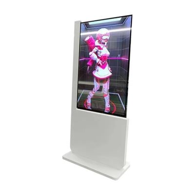 55인치 투명한 LCD 쇼케이즈와 1920 x 1080 해상도 및 바닥 스탠드 OLED 디스플레이