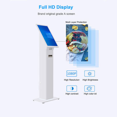 QR 코드 ID 카드 리더기, Windows 10 OS 및 맞춤형 LED 조명이 탑재된 셀프 체크인 키오스크 (효율적인 고객 체크인을 위해)