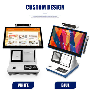 Desktop Self Checkin Kiosk with 10-Point Capacitive Screen Android or Windows Custom Optional and WiFi Communication for Visitor Management