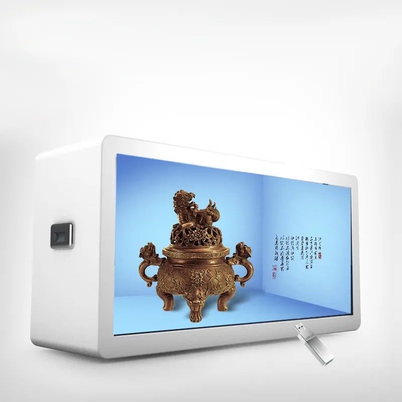1920*1080 해상도 및 450cd/m2 밝기를 갖춘 43인치 스마트 투명 LCD 쇼케이스 디지털 사이니지 박스
