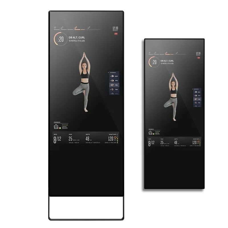 안드로이드 7.1 RK3288 및 사용자 정의 밝기 LCD 광고 디스플레이와 함께 43 인치 스마트 피트니스 미러