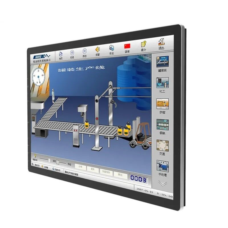 50 인치 벽에 장착 된 적외선 터치 화면 모니터 PC 초 좁은 엣지 HDMI 포트