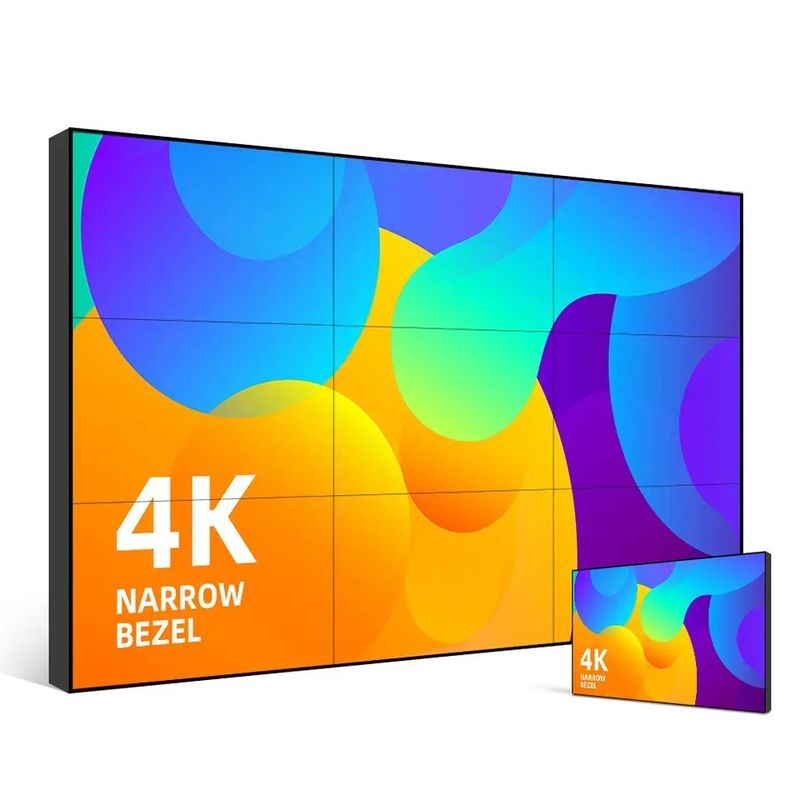 55인치 LCD 스플라이싱 월, 500cd/m2 밝기 및 1920*1080 해상도 터치스크린 비디오 월 디스플레이