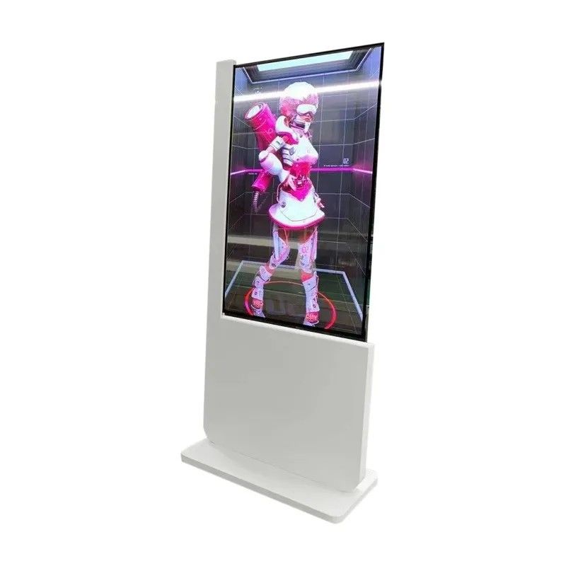 OLED 55 인치 투명 터치 스크린 디스플레이 바닥 스탠드 모두 하나의 모니터