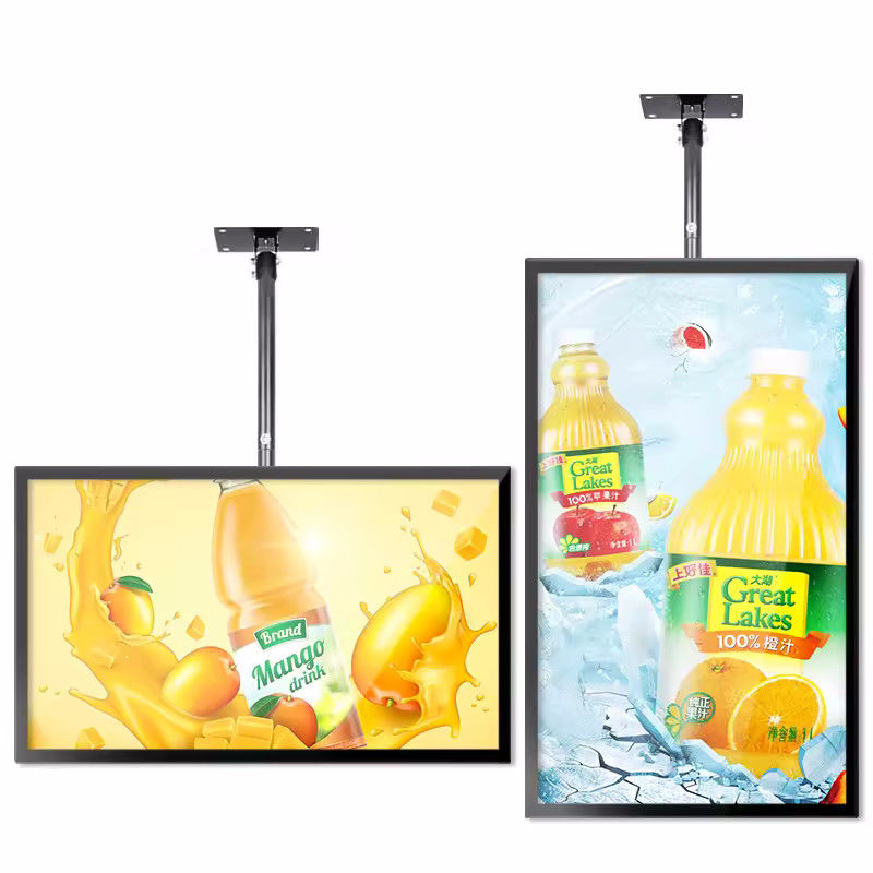 43인치 LCD 광고 디스플레이 178° 뷰 앵글 3000:1 콘트라스트 비율 및 125W 전력 소비