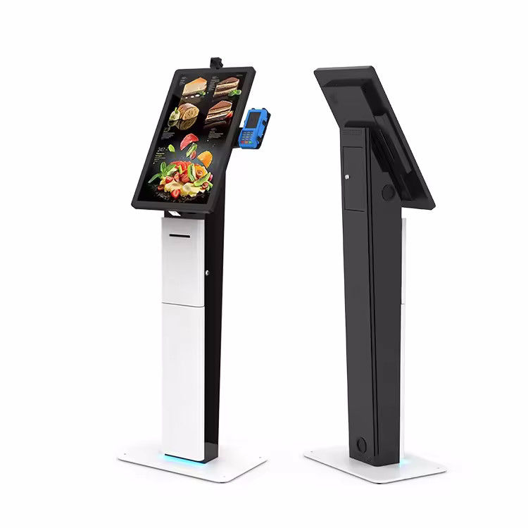 LED 터치 스크린 디스플레이가 있는 지상 서 있는 셀프 서비스 키오스크 셀프 서비스 포스 키오스크