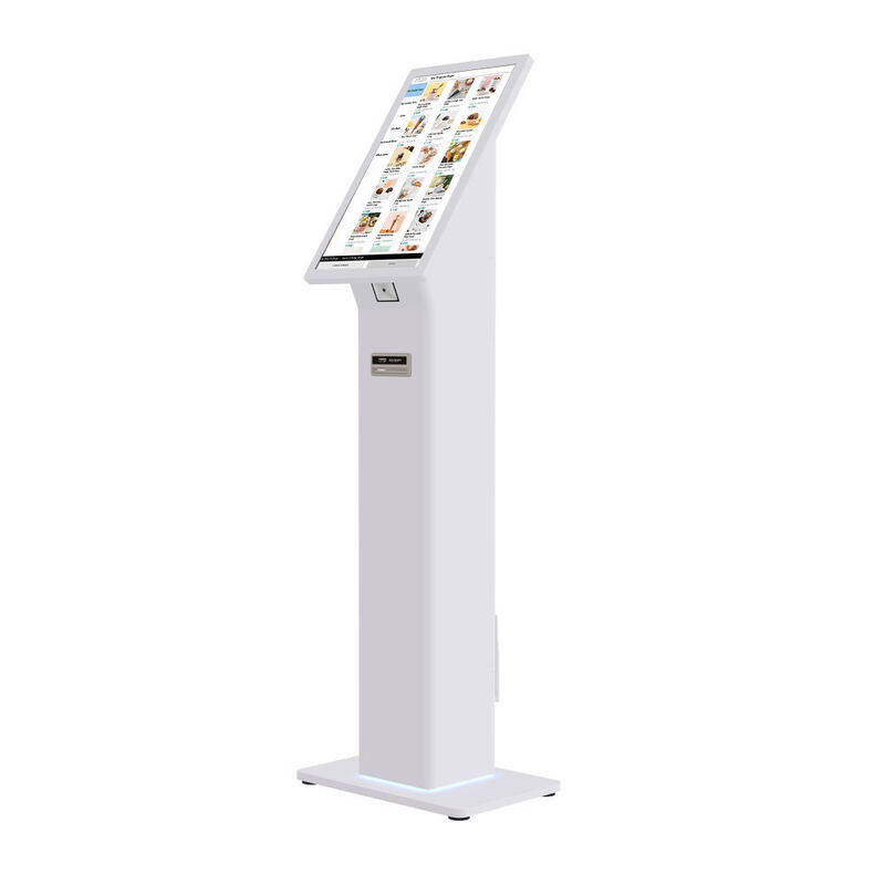 QR 코드 ID 카드 리더기, Windows 10 OS 및 맞춤형 LED 조명이 탑재된 셀프 체크인 키오스크 (효율적인 고객 체크인을 위해)