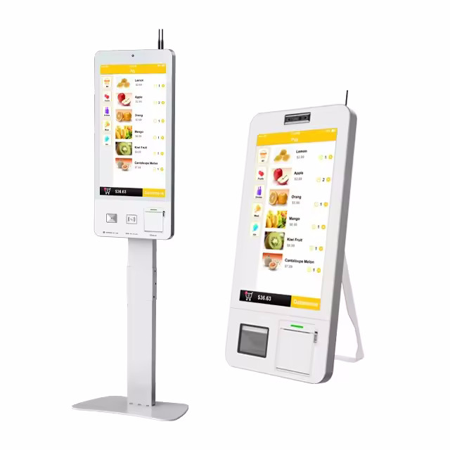 Table Top Pos 현금 접수기 벽에 장착하고 테이블탑 POS 시스템으로 자율 주문 키오스크